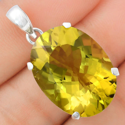 Premium Quality Natural Green Gold Pendant P-1013 19-EP10082