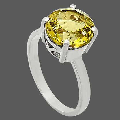 Fancy Cut Premium Natural Green Gold Ring size-8 R-1019 19-ER10239