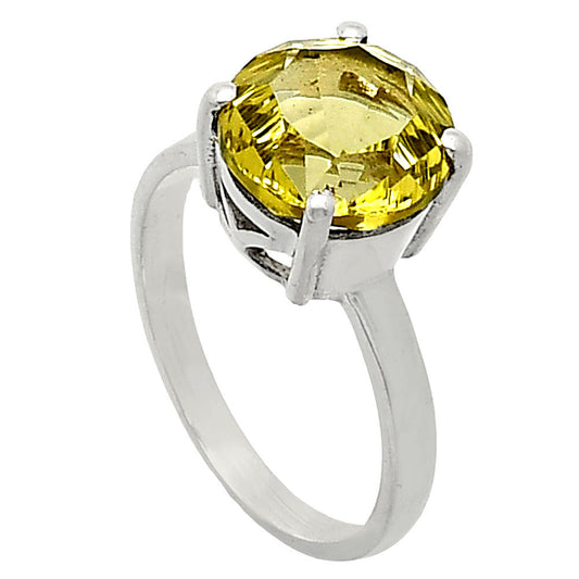 Fancy Cut Premium Natural Green Gold Ring size-8 R-1019 19-ER10239