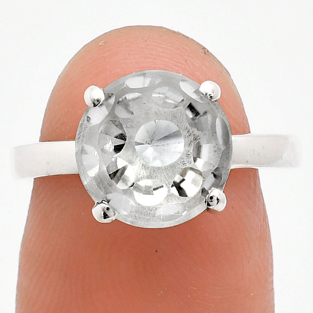 Fancy Cut Premium White Quartz Ring size-7 R-1019 20-ER10244
