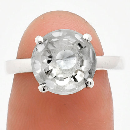 Fancy Cut Premium White Quartz Ring size-7 R-1019 20-ER10244