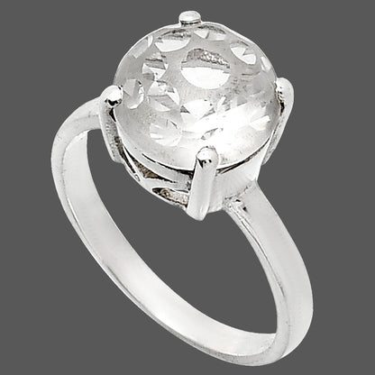 Fancy Cut Premium White Quartz Ring size-7 R-1019 20-ER10244