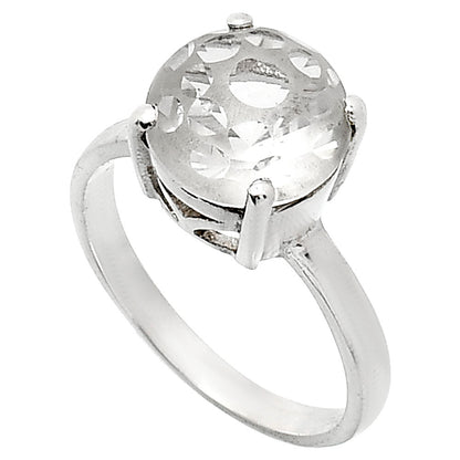 Fancy Cut Premium White Quartz Ring size-7 R-1019 20-ER10244