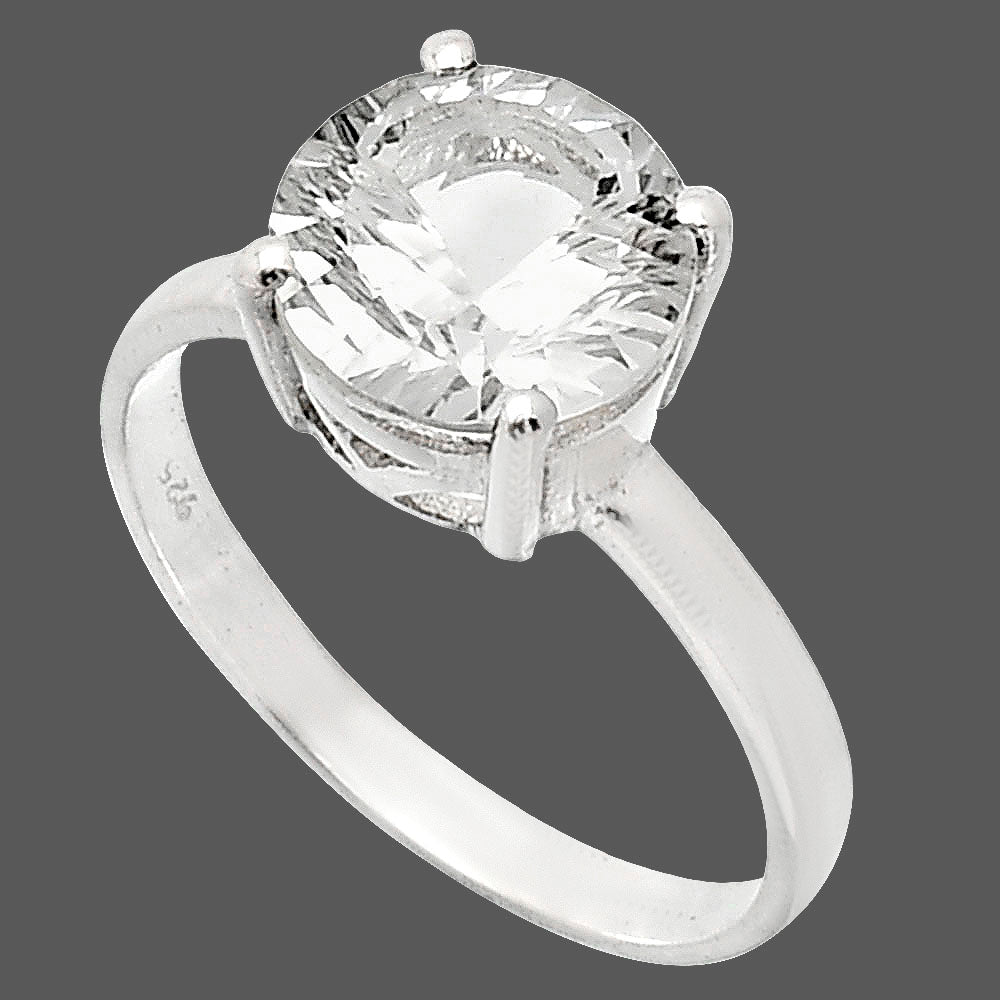 Fancy Cut Premium White Quartz Ring size-9.5 R-1019 20-ER10245