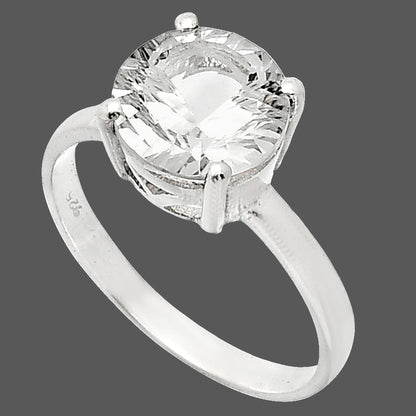 Fancy Cut Premium White Quartz Ring size-9.5 R-1019 20-ER10245