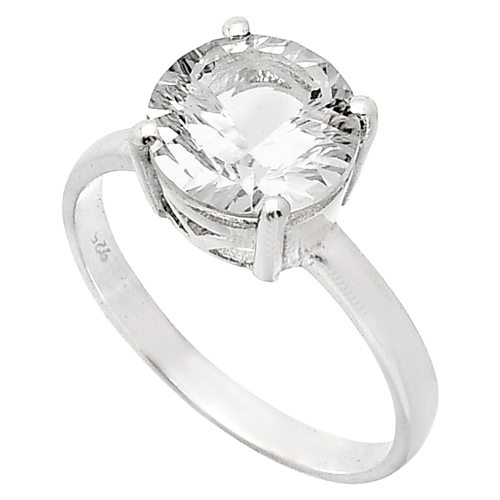 Fancy Cut Premium White Quartz Ring size-9.5 R-1019 20-ER10245