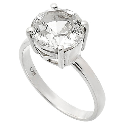 Fancy Cut Premium White Quartz Ring size-8 R-1019 20-ER10249