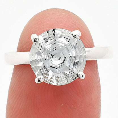 Fancy Cut Premium White Quartz Ring size-9 R-1019 20-ER10254