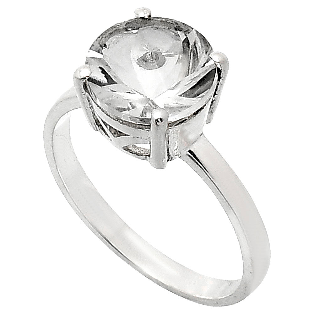 Fancy Cut Premium White Quartz Ring size-9 R-1019 20-ER10256
