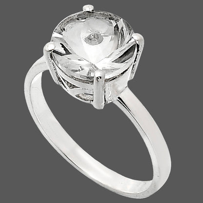 Fancy Cut Premium White Quartz Ring size-8 R-1019 20-ER10258