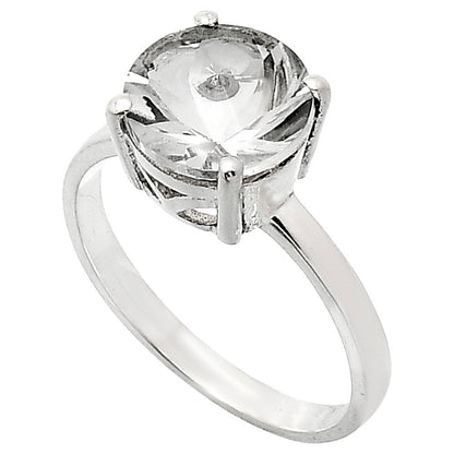 Fancy Cut Premium White Quartz Ring size-7 R-1019 20-ER10259