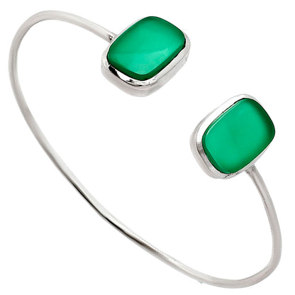 Premium Quality Green Onyx Cuff Bangle Bracelet B-1004 21-EB10081