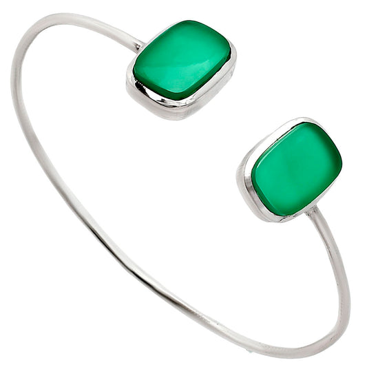 Premium Quality Green Onyx Cuff Bangle Bracelet B-1004 21-EB10081