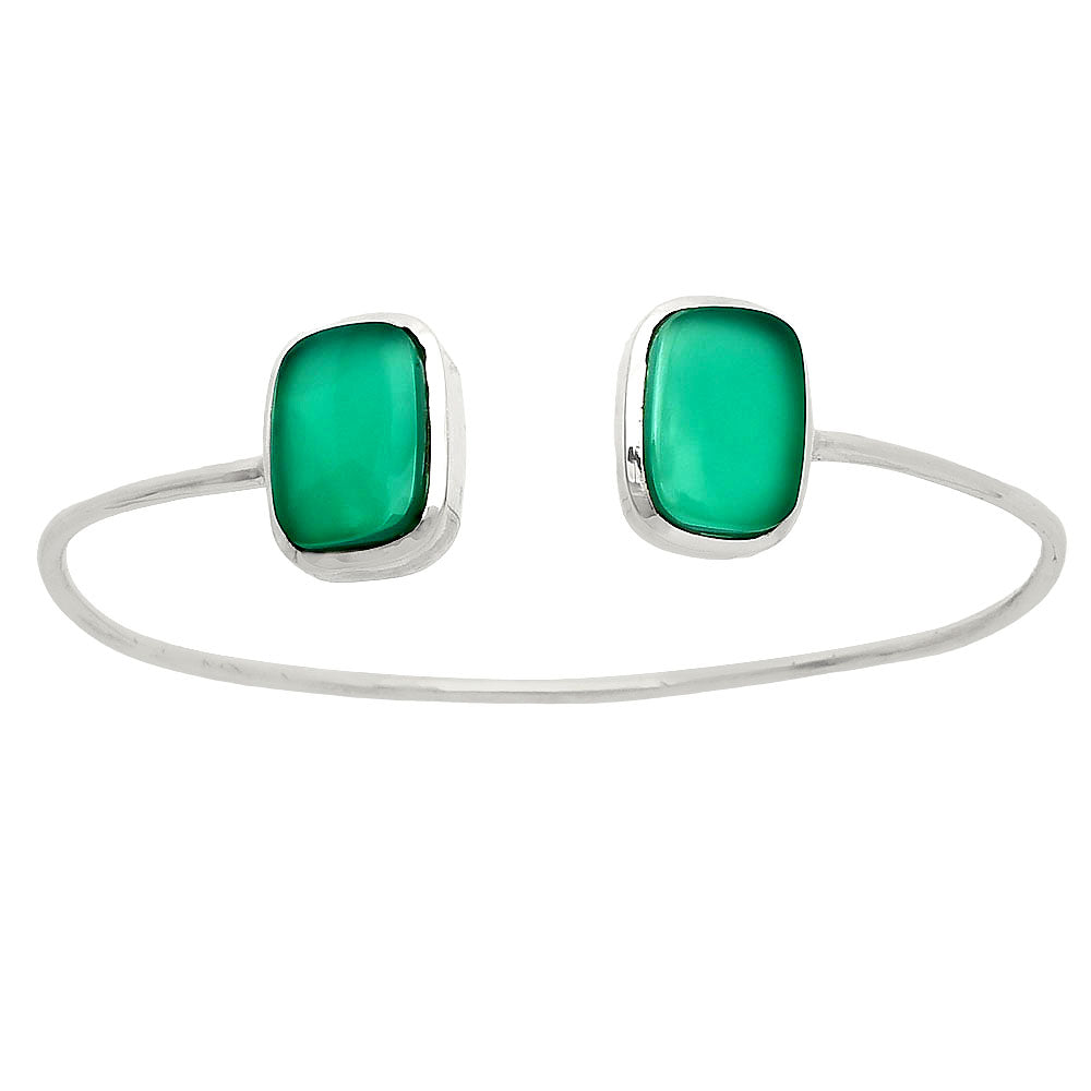 Premium Quality Green Onyx Cuff Bangle Bracelet B-1004 21-EB10081