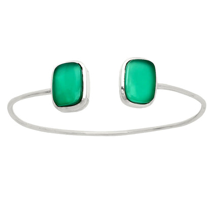 Premium Quality Green Onyx Cuff Bangle Bracelet B-1004 21-EB10081