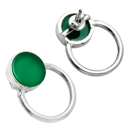 Premium Quality Natural Green Onyx Earrings T-1013 21-EE10229
