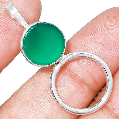 Premium Quality Natural Green Onyx Pendant T-1012 21-EP10090