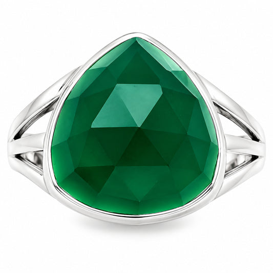 Premium Quality Green Onyx Checker Ring size-8.5 R-1003 21-ER10268