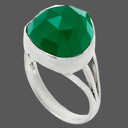 Premium Quality Green Onyx Checker Ring size-8.5 R-1003 21-ER10268