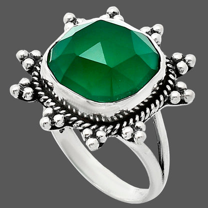 Premium Quality Green Onyx Checker Ring size-10 R-1234 21-ER10276