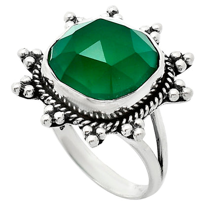 Premium Quality Green Onyx Checker Ring size-10 R-1234 21-ER10276