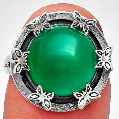 Premium Quality Natural Green Onyx Ring size-9 R-1716 21-ER10278
