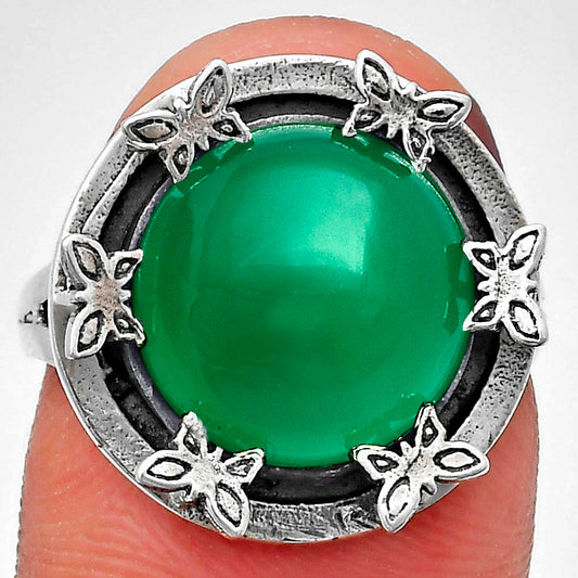 Premium Quality Natural Green Onyx Ring size-9 R-1716 21-ER10278