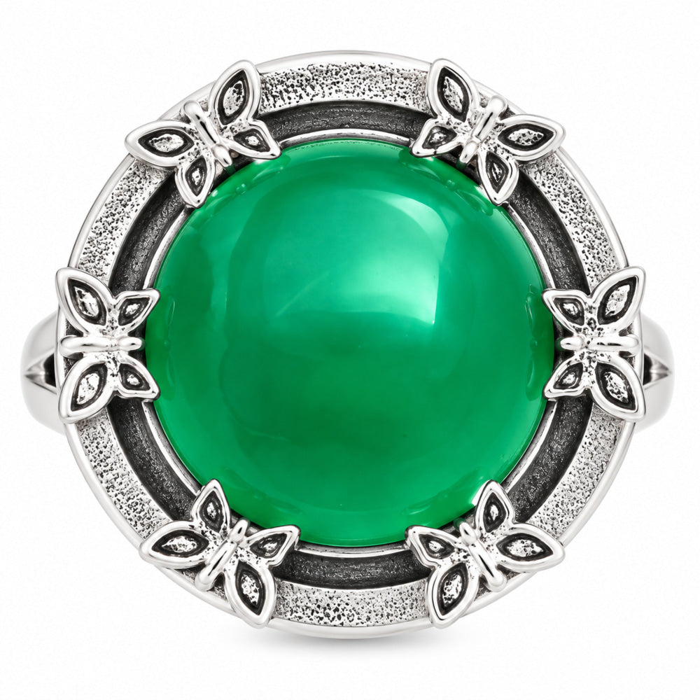 Premium Quality Natural Green Onyx Ring size-7 R-1716 21-ER10283
