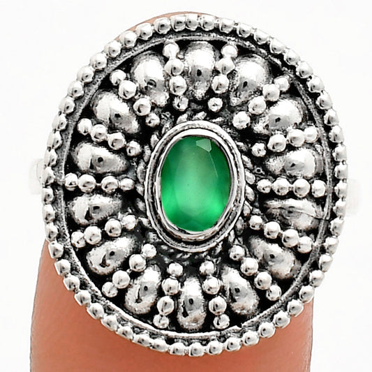 Premium Quality Natural Green Onyx Ring size-8.5 R-1691 21-ER10285