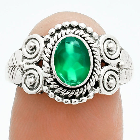 Premium Quality Natural Green Onyx Ring size-8 R-1280 21-ER10289