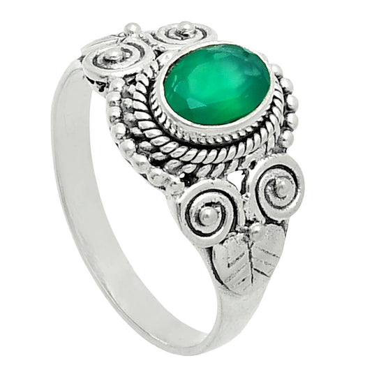Premium Quality Natural Green Onyx Ring size-8 R-1280 21-ER10289