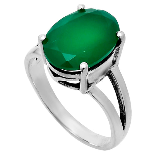 Premium Quality Natural Green Onyx Ring size-9 R-1019 21-ER10296