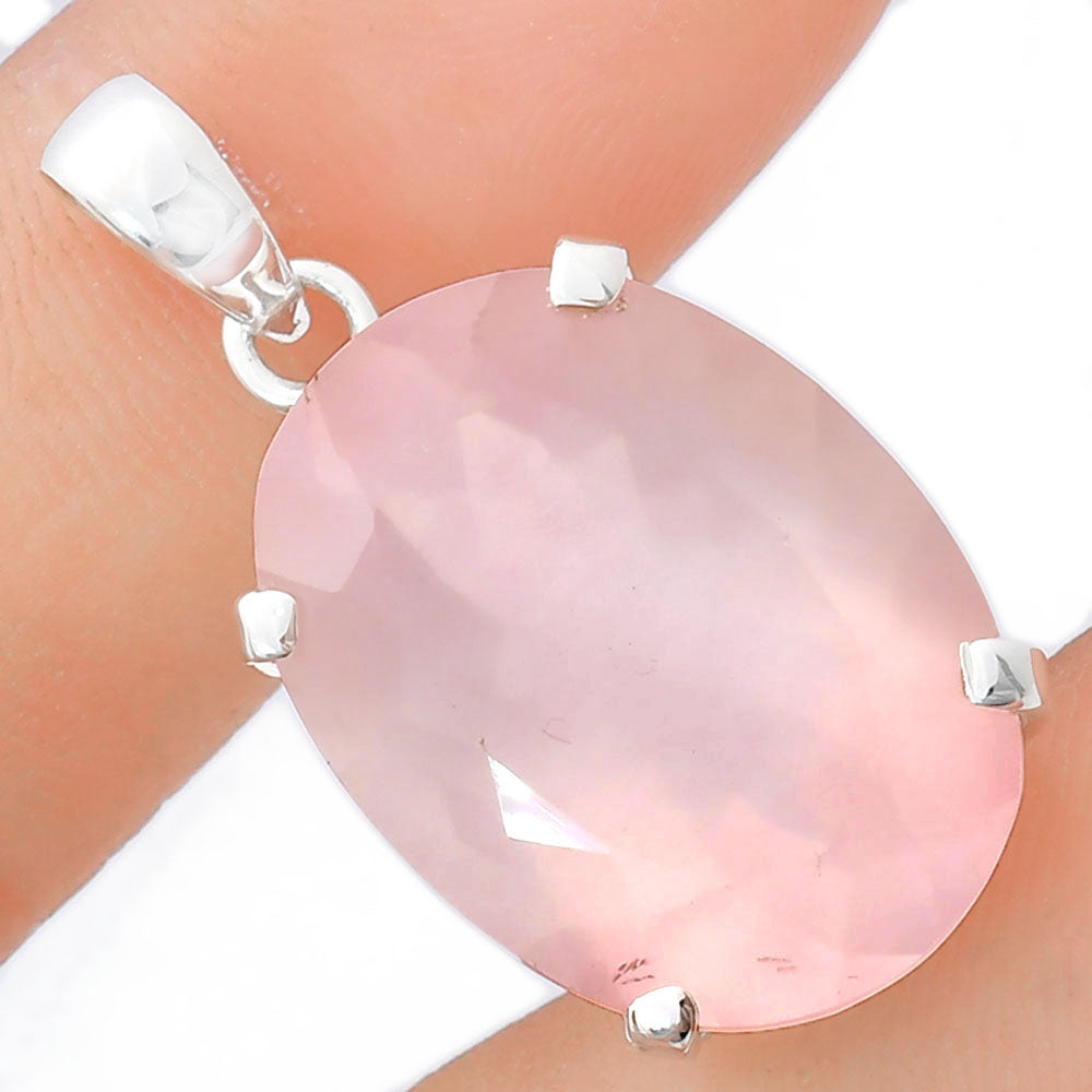 Premium Quality Rose Quartz - Madagascar Pendant P-1013 22-EP10093
