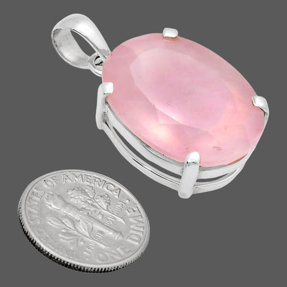 Premium Quality Rose Quartz - Madagascar Pendant P-1013 22-EP10093