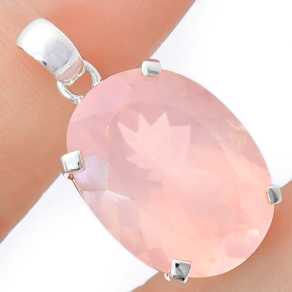 Premium Quality Rose Quartz - Madagascar Pendant P-1013 22-EP10094