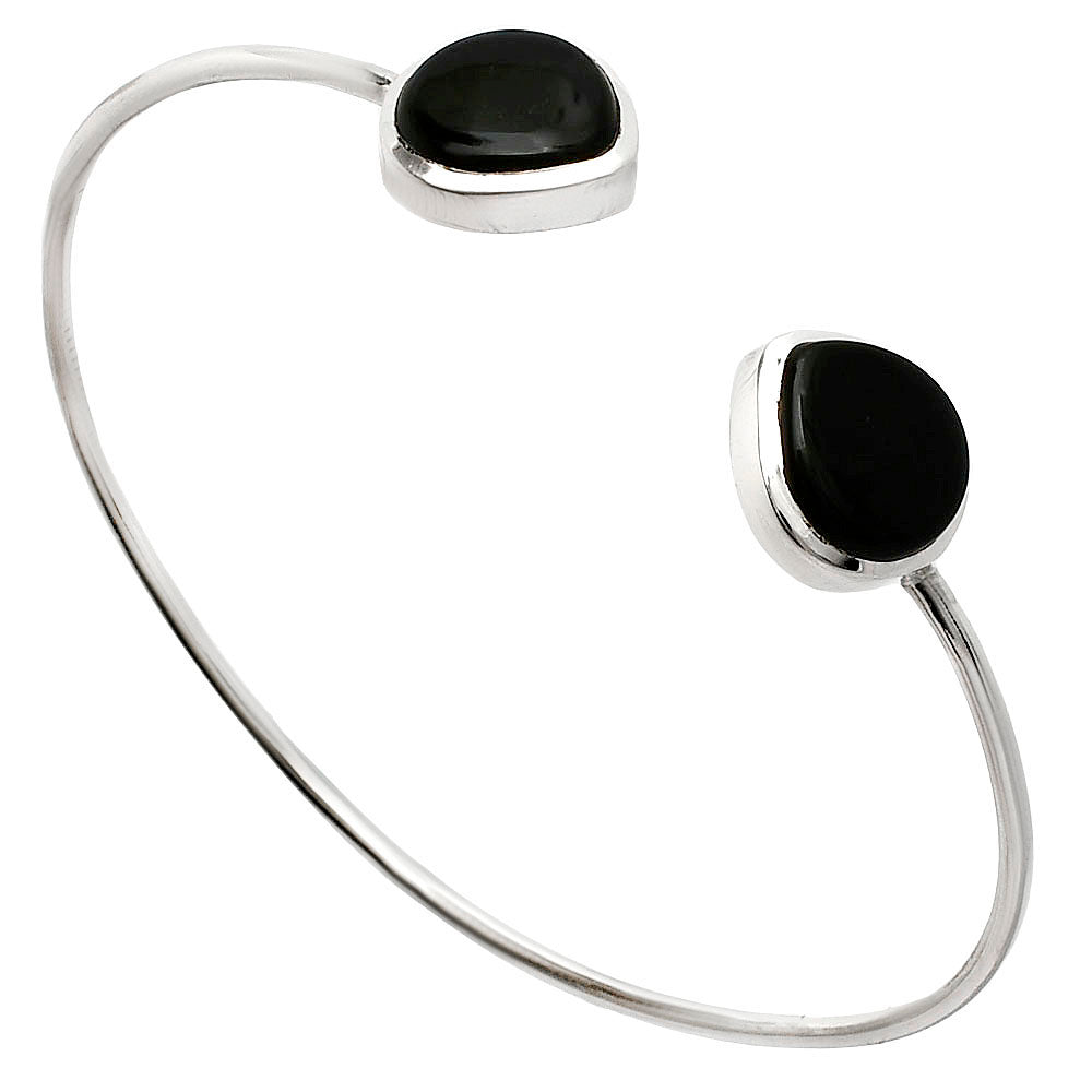 Premium Quality Black Onyx Cuff Bangle Bracelet B-1004 23-EB10082