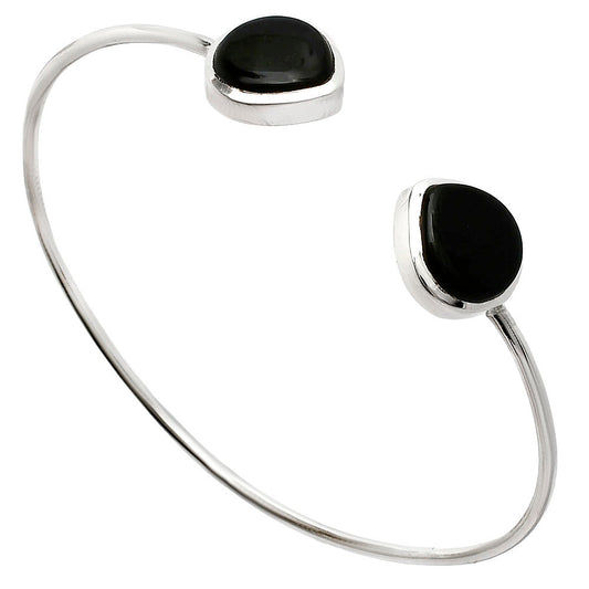 Premium Quality Black Onyx Cuff Bangle Bracelet B-1004 23-EB10082