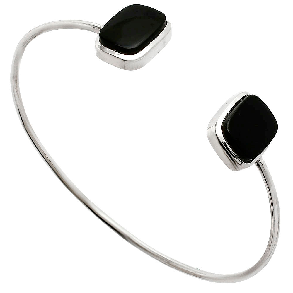 Premium Quality Black Onyx Cuff Bangle Bracelet B-1004 23-EB10084