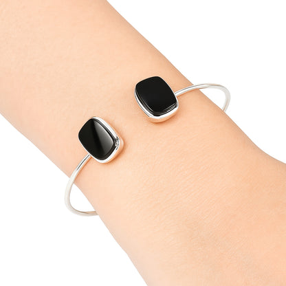 Premium Quality Black Onyx Cuff Bangle Bracelet B-1004 23-EB10084