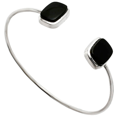 Premium Quality Black Onyx Cuff Bangle Bracelet B-1004 23-EB10085