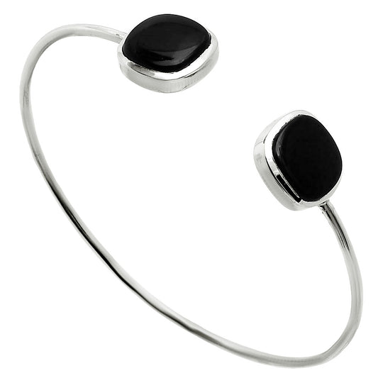 Premium Quality Black Onyx Cuff Bangle Bracelet B-1004 23-EB10086