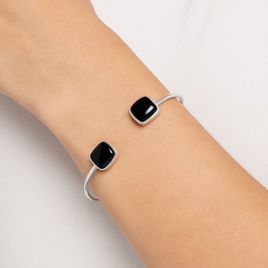 Premium Quality Black Onyx Cuff Bangle Bracelet B-1004 23-EB10086