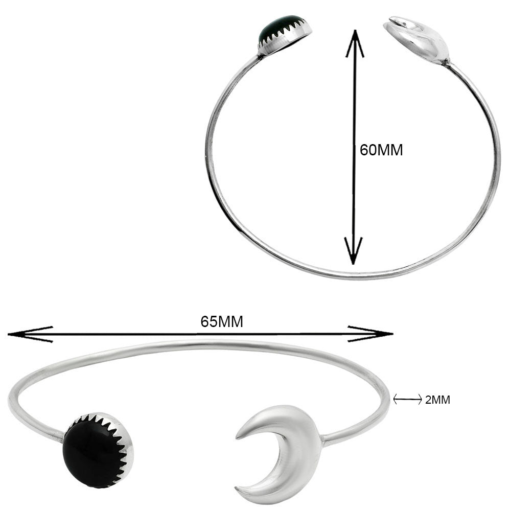 Premium Quality Black Onyx - Brazil Cuff Bangle Bracelet B-1046 23-EB10091