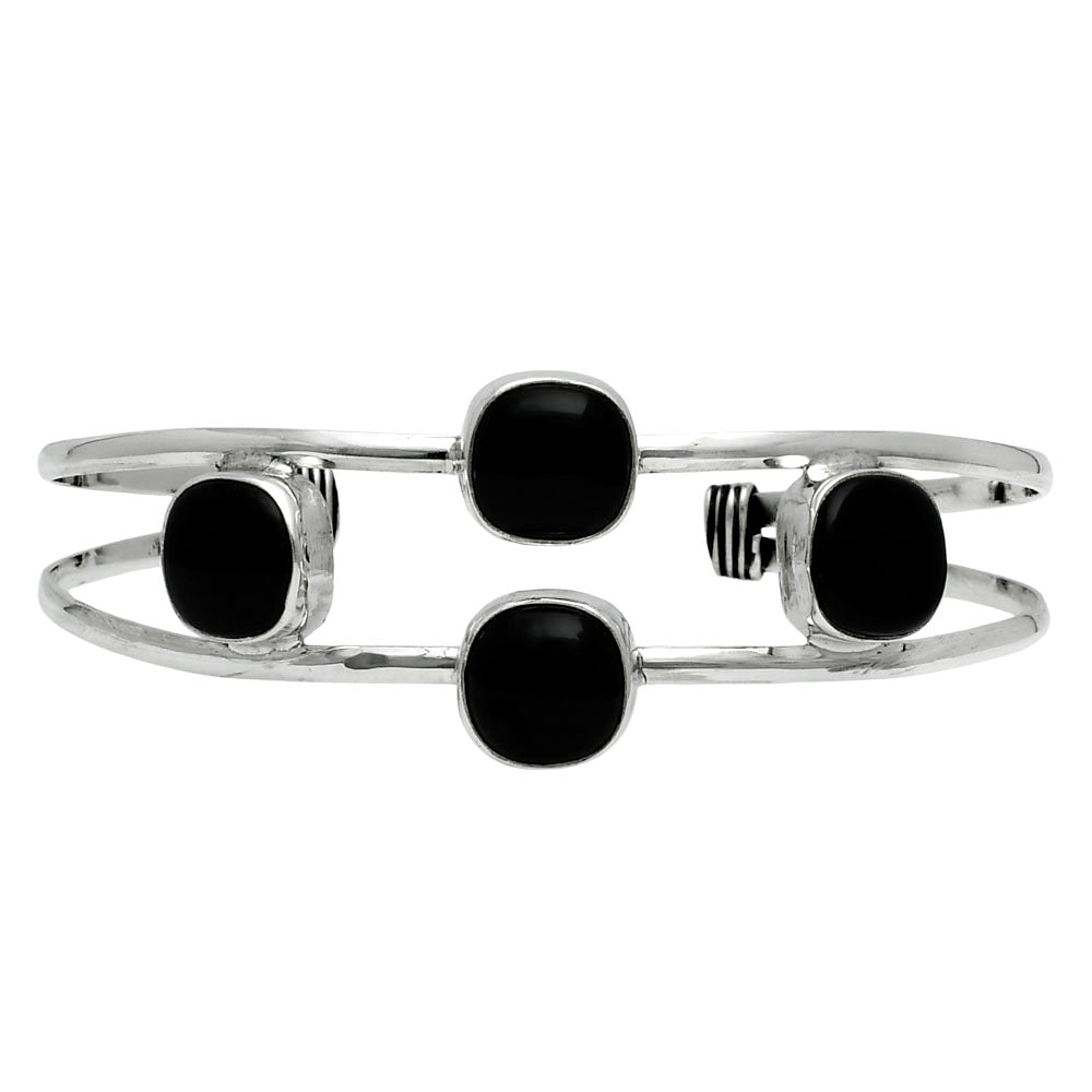 Premium Black Onyx - Brazil Cuff Bangle Bracelet B-1047 23-EB10093