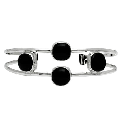 Premium Black Onyx - Brazil Cuff Bangle Bracelet B-1047 23-EB10093