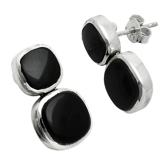 Premium Quality Black Onyx - Brazil Earrings E-1252 23-EE10236