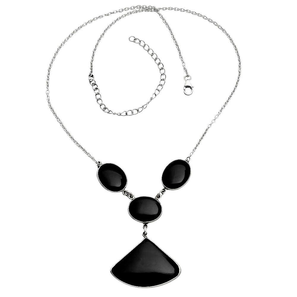 Premium Quality Black Onyx - Brazil Necklace N-1013 23-EN10064