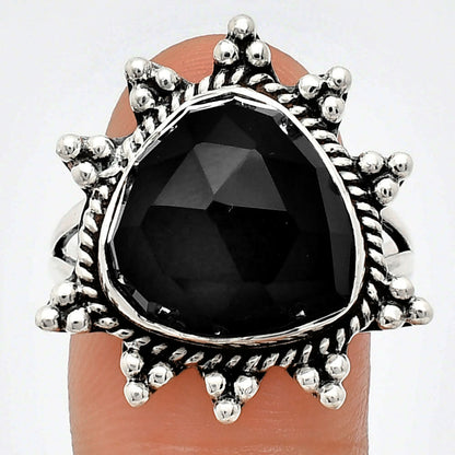 Premium Quality Black Onyx Checker - Brazil Ring size-10 R-1234 23-ER10309