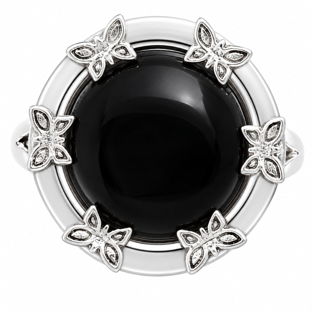 Premium Quality Natural Black Onyx Ring size-9 R-1716 23-ER10313
