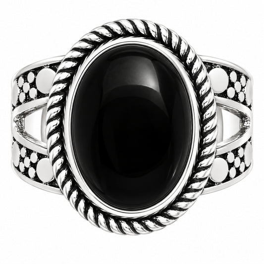 Premium Quality Natural Black Onyx Ring size-7 R-1732 23-ER10325